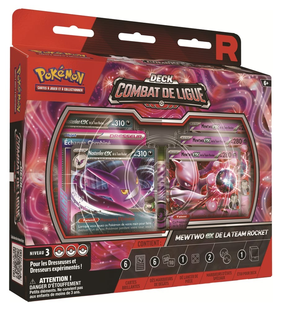 Pokémon - Team Rocket's Mewtwo ex - Deck Combat De Ligue (French)