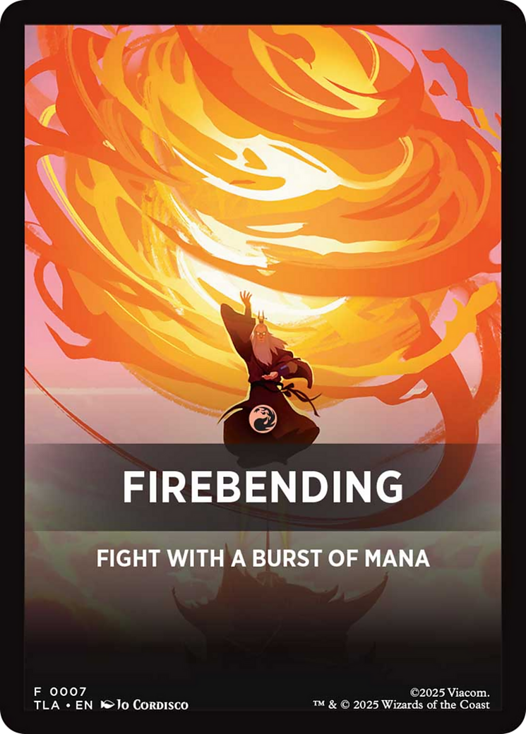 Firebending Theme Card (0007) [Avatar: The Last Airbender Tokens]