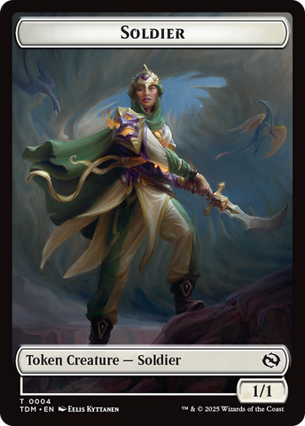 Solider (0004) // Solidier (0005) Double-Sided Token [Tarkir: Dragonstorm Tokens]
