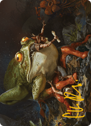 Rampant Frogantua Art Card (Gold-Stamped Signature) [Modern Horizons 3 Art Series]