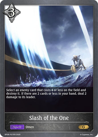 Slash of the One - P27EN (Foil) (BP08-P27EN) [Alterchaotica]