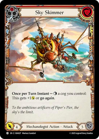 Sky Skimmer (Red) [SEA027] (High Seas)  Rainbow Foil