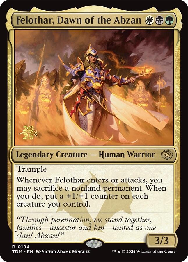 Felothar, Dawn of the Abzan [Tarkir: Dragonstorm Prerelease Cards]