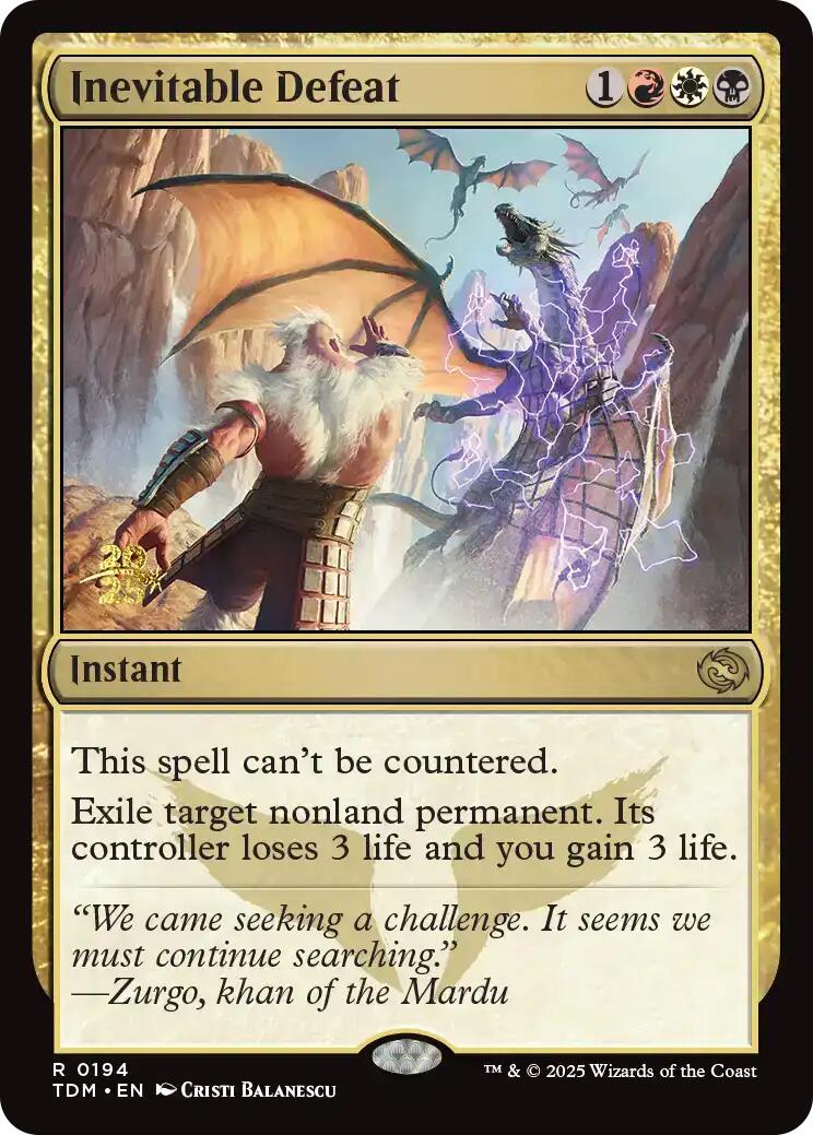 Inevitable Defeat [Tarkir: Dragonstorm Prerelease Cards]