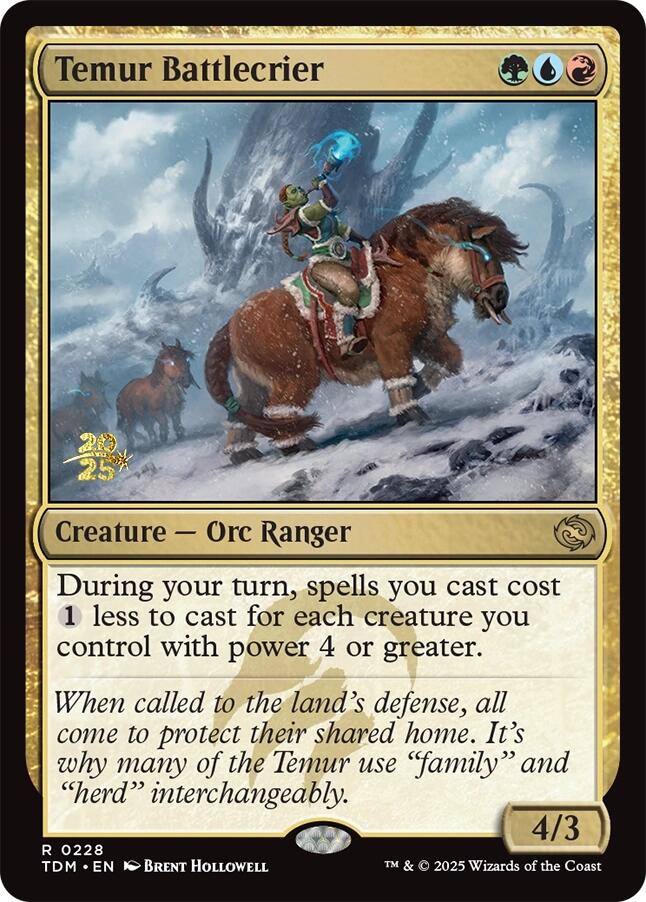 Temur Battlecrier [Tarkir: Dragonstorm Prerelease Cards]