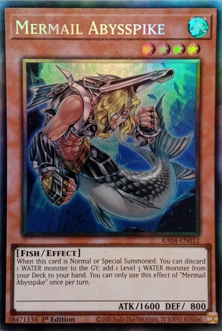 Mermail Abysspike [RA04-EN012] Collector's Rare