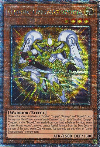 Utopic Onomatopoeia [RA04-EN028] Quarter Century Secret Rare