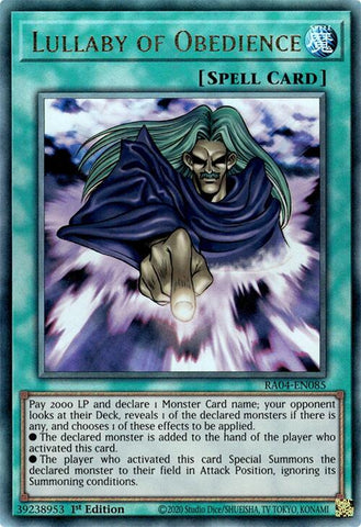 Lullaby of Obedience [RA04-EN085] Ultimate Rare