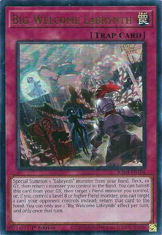 Big Welcome Labrynth [RA04-EN104] Ultra Rare