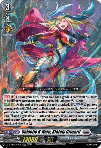 Galatic B-Hero, Stately Crozard (DZ-BT08/007EN) [DZ-BT08: Knights 0f Rebirth]