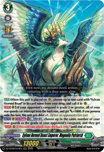 Sylvan Horned Beast Emperor, Magnolia Patriach (DZ-BT08/013EN) [DZ-BT08: Knights 0f Rebirth]
