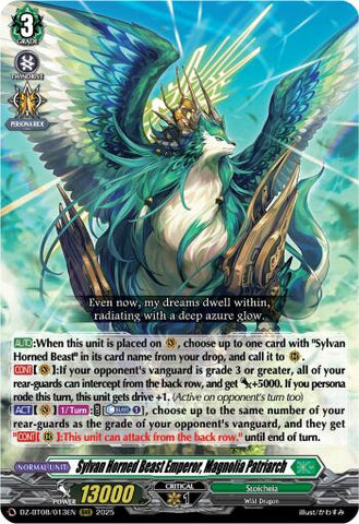 Sylvan Horned Beast Emperor, Magnolia Patriach (DZ-BT08/013EN) [DZ-BT08: Knights 0f Rebirth]