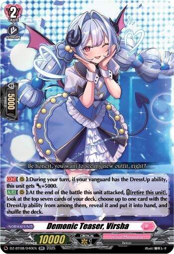 Demonic Teaser, Virsha (DZ-BT08/040EN) [DZ-BT08: Knights 0f Rebirth]