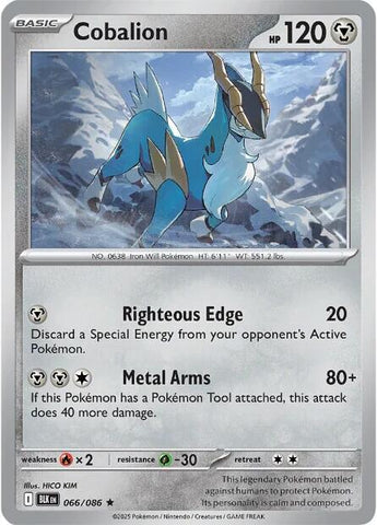 Cobalion (066/086) [Scarlet & Violet: Black Bolt]