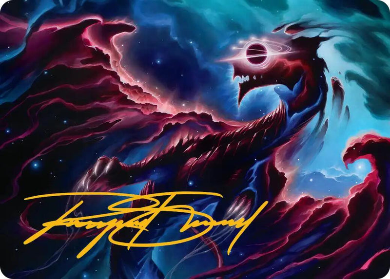Nova Hellkite Art Card (18/54) (Gold-Stamped Signature) [Edge of Eternities Art Series]