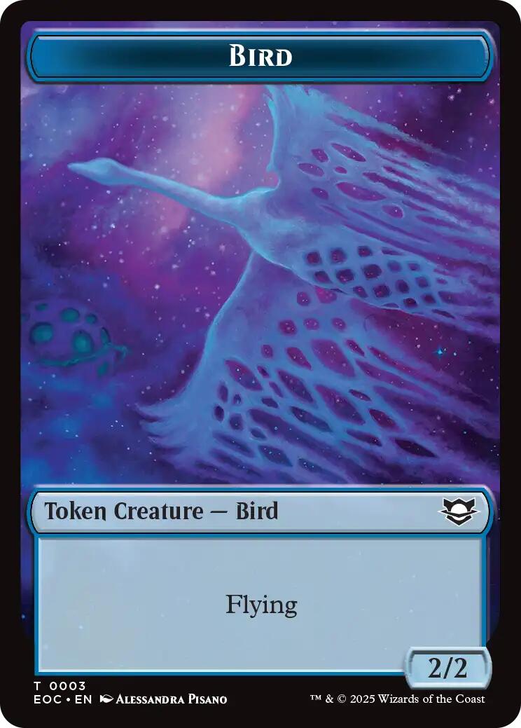 Bird // Golem (0012) Double-Sided Token [Edge of Eternities Tokens]