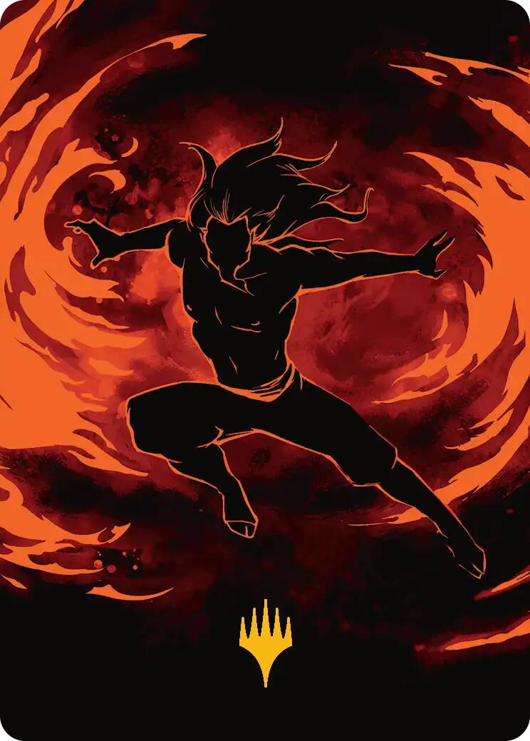 Ozai, the Phoenix King Art Card (Gold-Stamped Planeswalker Symbol) [Avatar: The Last Airbender Art Series]