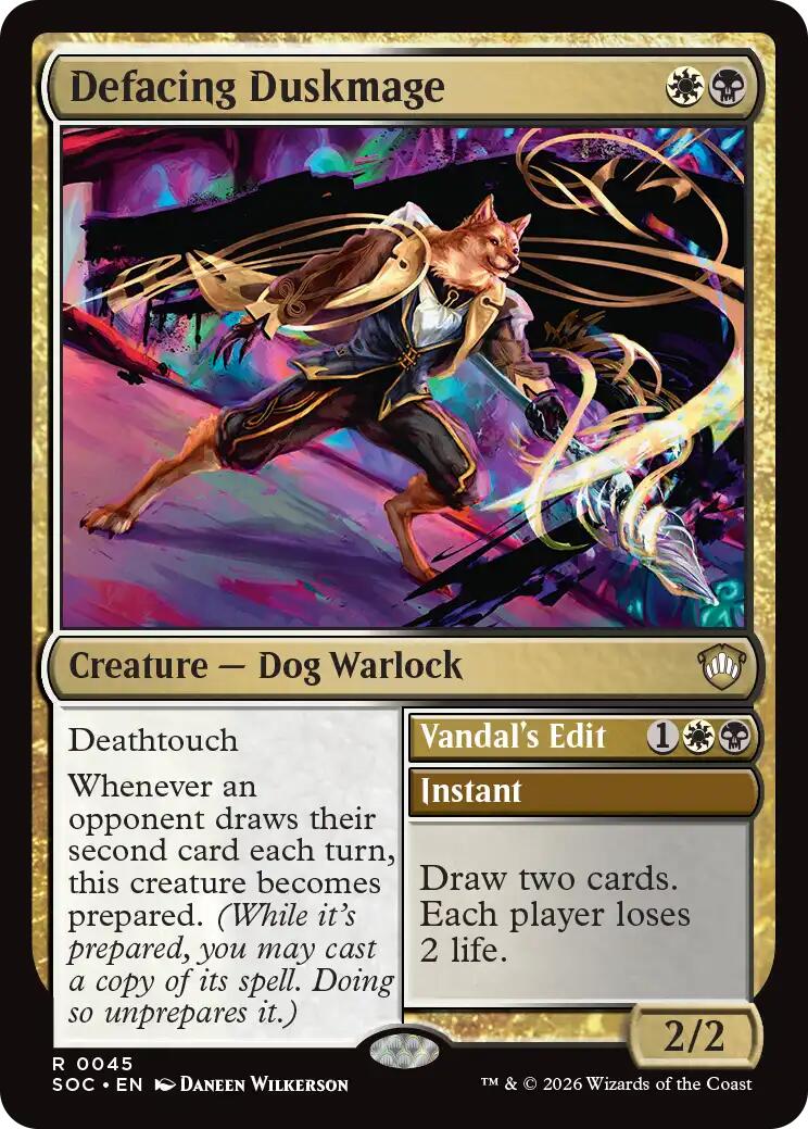 Defacing Duskmage [Secrets of Strixhaven Commander]