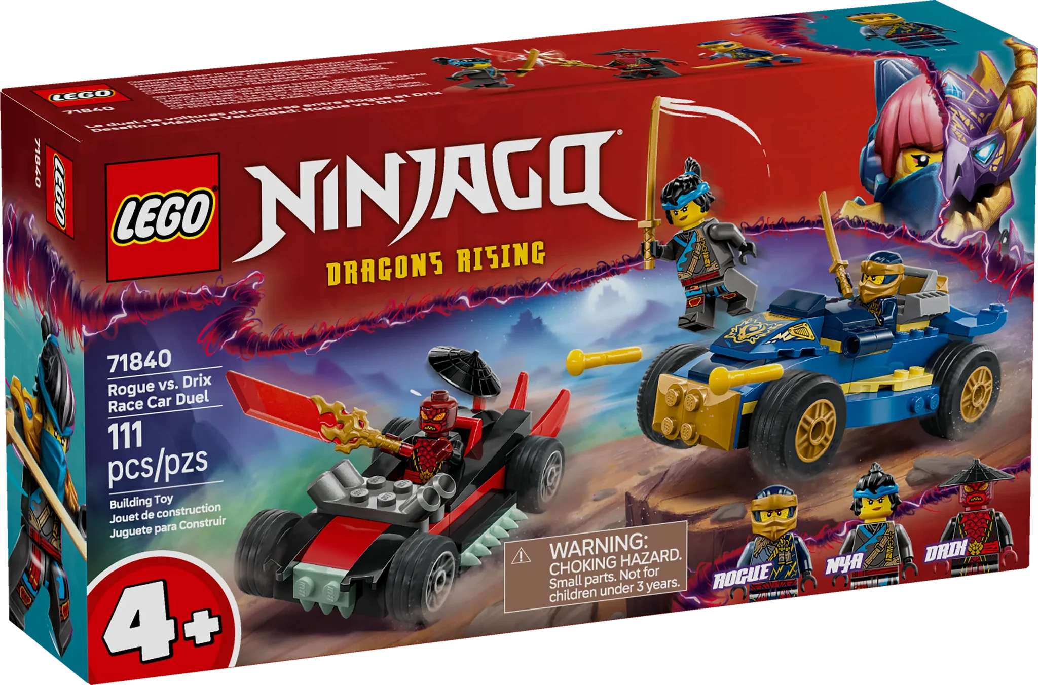 LEGO®  NINJAGO® Rogue vs. Drix Race Car Duel Set 71840