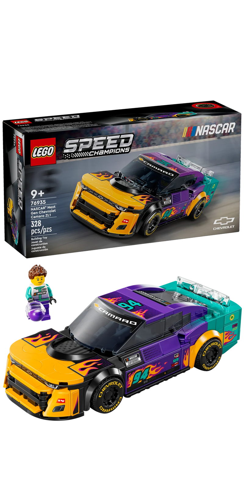 LEGO® SPEED CHAMPIONS NASCAR® Next Gen Chevrolet Camaro ZL1 Set 76935