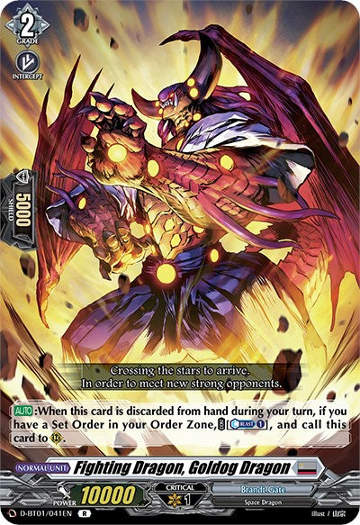 Fighting Dragon, Goldog Dragon (D-BT01/041EN) [Genesis of the Five Greats]