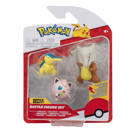 Pokémon - 3 Battle Figure Pack (Cyndaquil - Jigglypuff - Marowak)