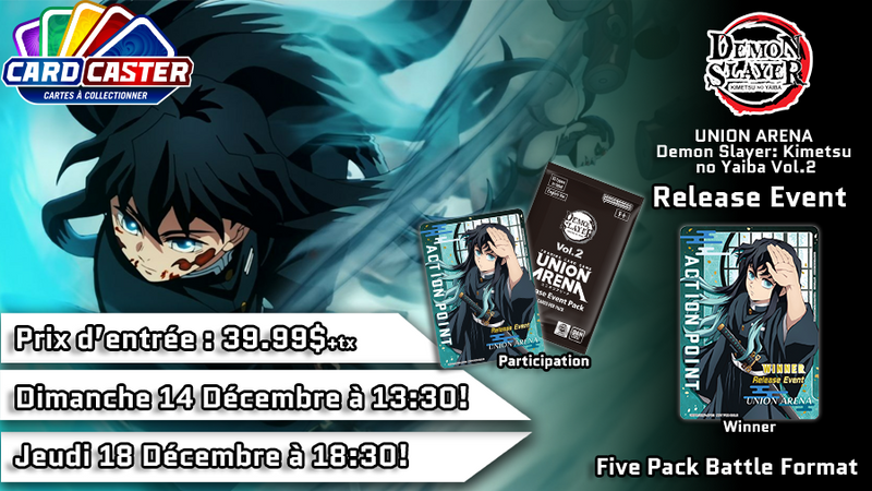 Union Arena - Kimetsu No Yaiba: Demon Slayer Vol.2 -  Jeudi 18 Décembre 18h30
