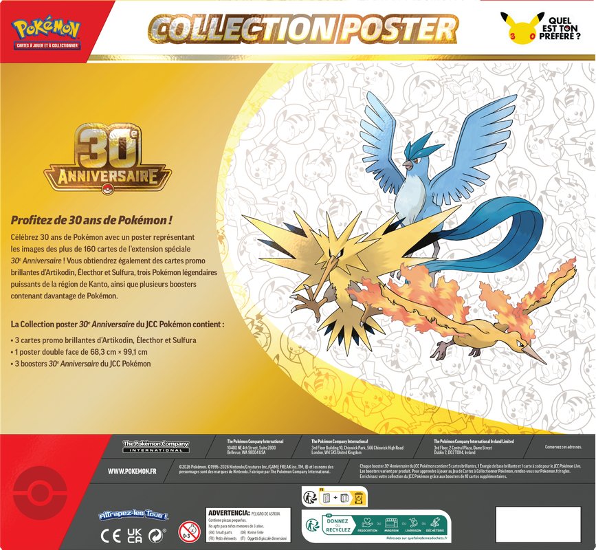 Pokémon - 30e Anniversaire - Collection Poster (French)