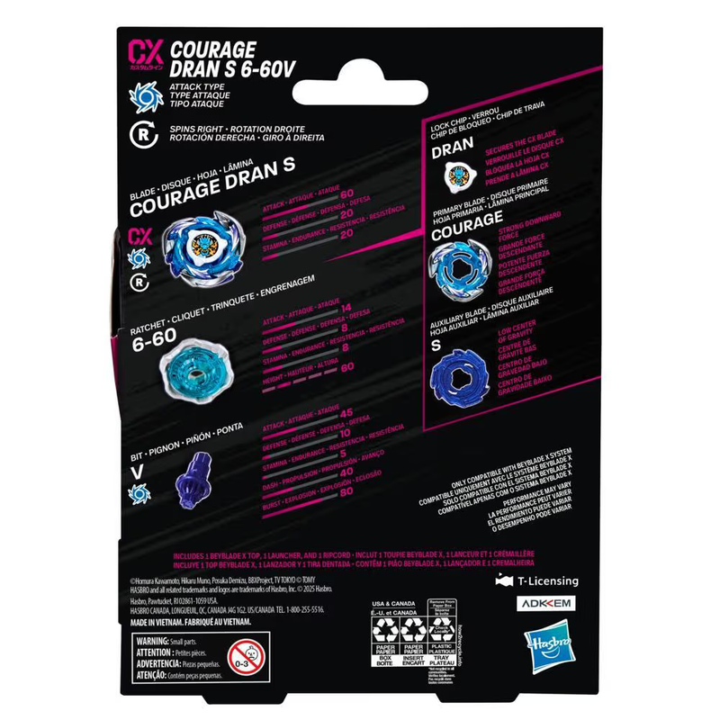 Beyblade X - Courage Dran S 6-60V CX (Attack Type)