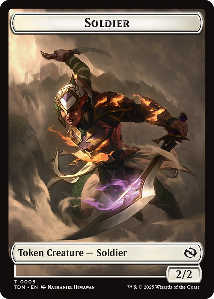Solider (0004) // Solidier (0005) Double-Sided Token [Tarkir: Dragonstorm Tokens]