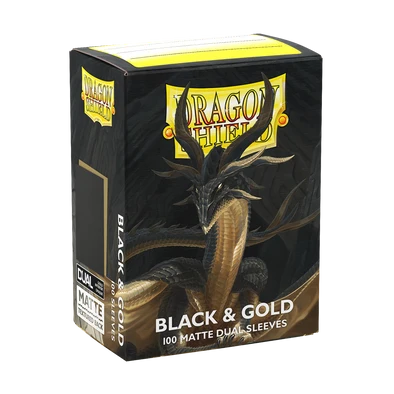 Dragon Shield - Matte Dual Sleeves - Black & Gold (100)