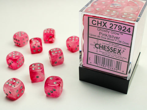 Dices (36D6) - Chessex Ghostly Glow (Choose your Color)