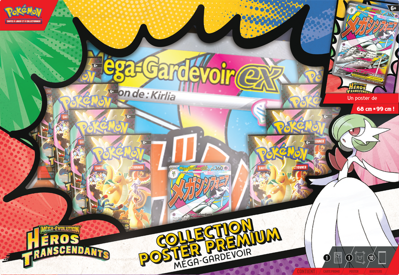 *Pre-Order* Pokémon - Mega Evolution: Héros Transcendants - Collection Poster Premium Méga-Gardevoir - Français