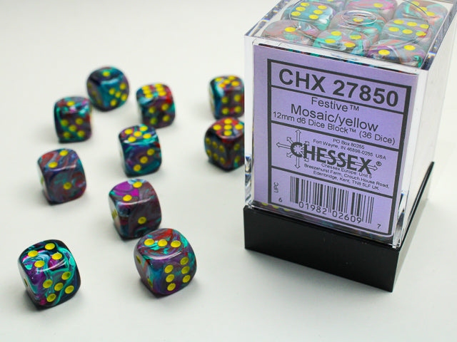 Dices (36D6) - Chessex Festive (Choose your Color)