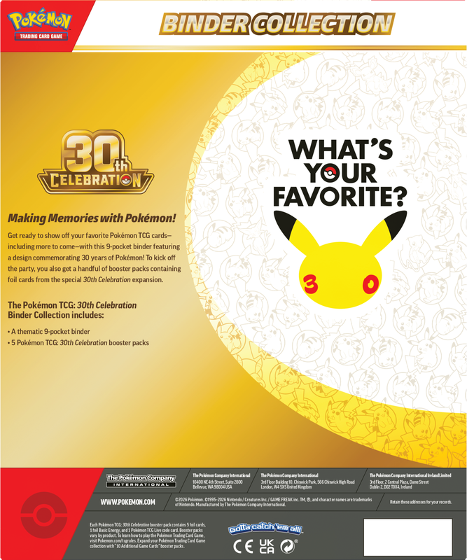 *Pre-Order* Pokémon - 30th Celebration - Binder Collection