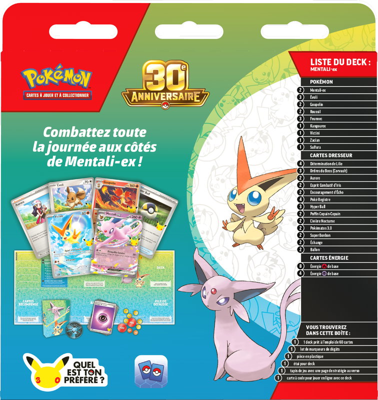 Pokémon - Mentali ex - Deck Combat 30e Anniversaire (Français)