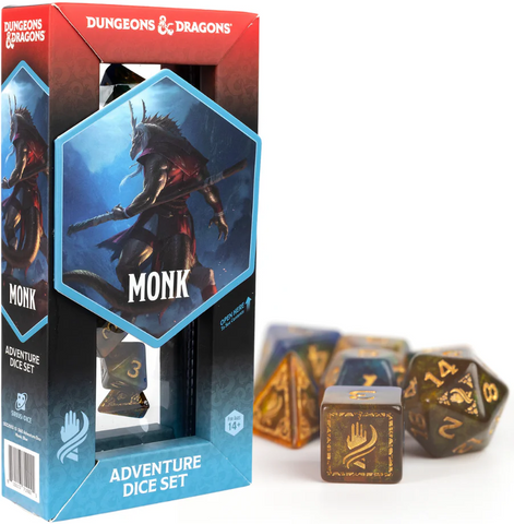Dungeons & Dragons - Adventure Dice Monk - Blue/Gold