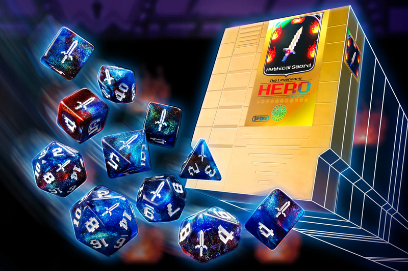 1UP Dice - Mythical Sword - Polyhedral Dice Set