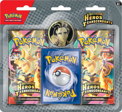 *Pre-Order* Pokémon - Mega Evolution: Héros Transcendants - 2 Pack Blister Collection Erika/Larry - Français