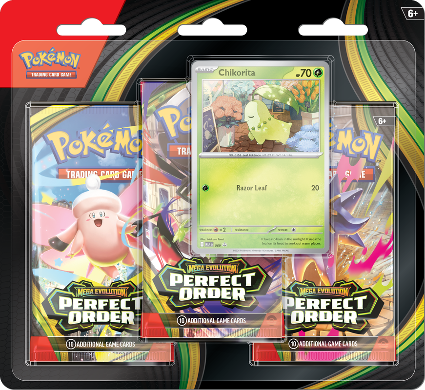 Pokémon - Perfect Order - Chikorita - 3 Pack Blister