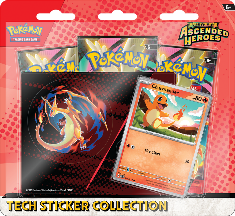 Pokémon - Ascended Heroes - Charmander - Tech Sticker Collection